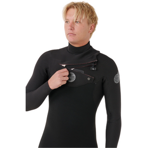 Flashbomb Hybrid Men 5/3  Sealed Seam Front Zip Black