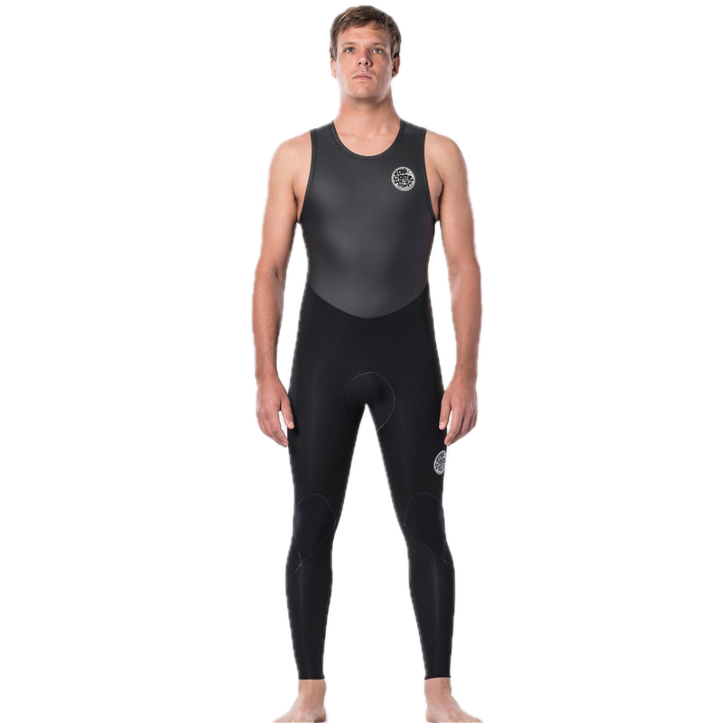 Dawn Patrol Men 2mm Long John Integrale 2mm Unsealed Seam Back Zip Black