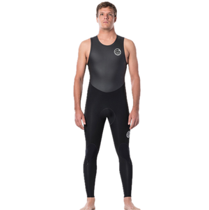 Dawn Patrol Men 2mm Long John Integrale 2mm Unsealed Seam Back Zip Black