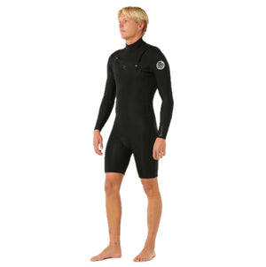 Dawn Patrol Men 2mm Shorty Ls 2mm Sealed Seam Front Zip Black