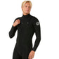 Dawn Patrol Men 2mm Shorty Ls 2mm Sealed Seam Front Zip Black