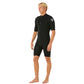 Dawn Patrol Men 2mm Shorty Ss 2mm Unsealed Seam Back Zip Black