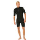 Dawn Patrol Men 2mm Shorty Ss 2mm Unsealed Seam Back Zip Black