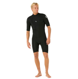Dawn Patrol Men 2mm Shorty Ss 2mm Unsealed Seam Back Zip Black