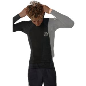 Ultimate Search L/Sl Hooded Ve Men 0,5mm  Unsealed Seam  Black