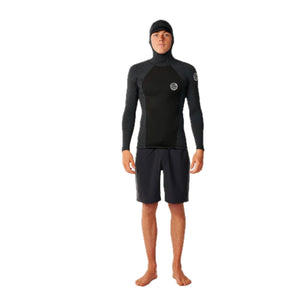 Ultimate Search L/Sl Hooded Ve Men 0,5mm  Unsealed Seam  Black