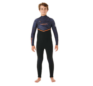 Flashbomb 3/2 Front Zip Junior Wetsuit Purple Night 