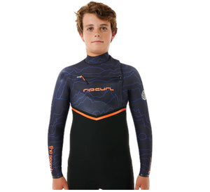 Flashbomb 4/3 Front Zip Junior Wetsuit Purple Night 