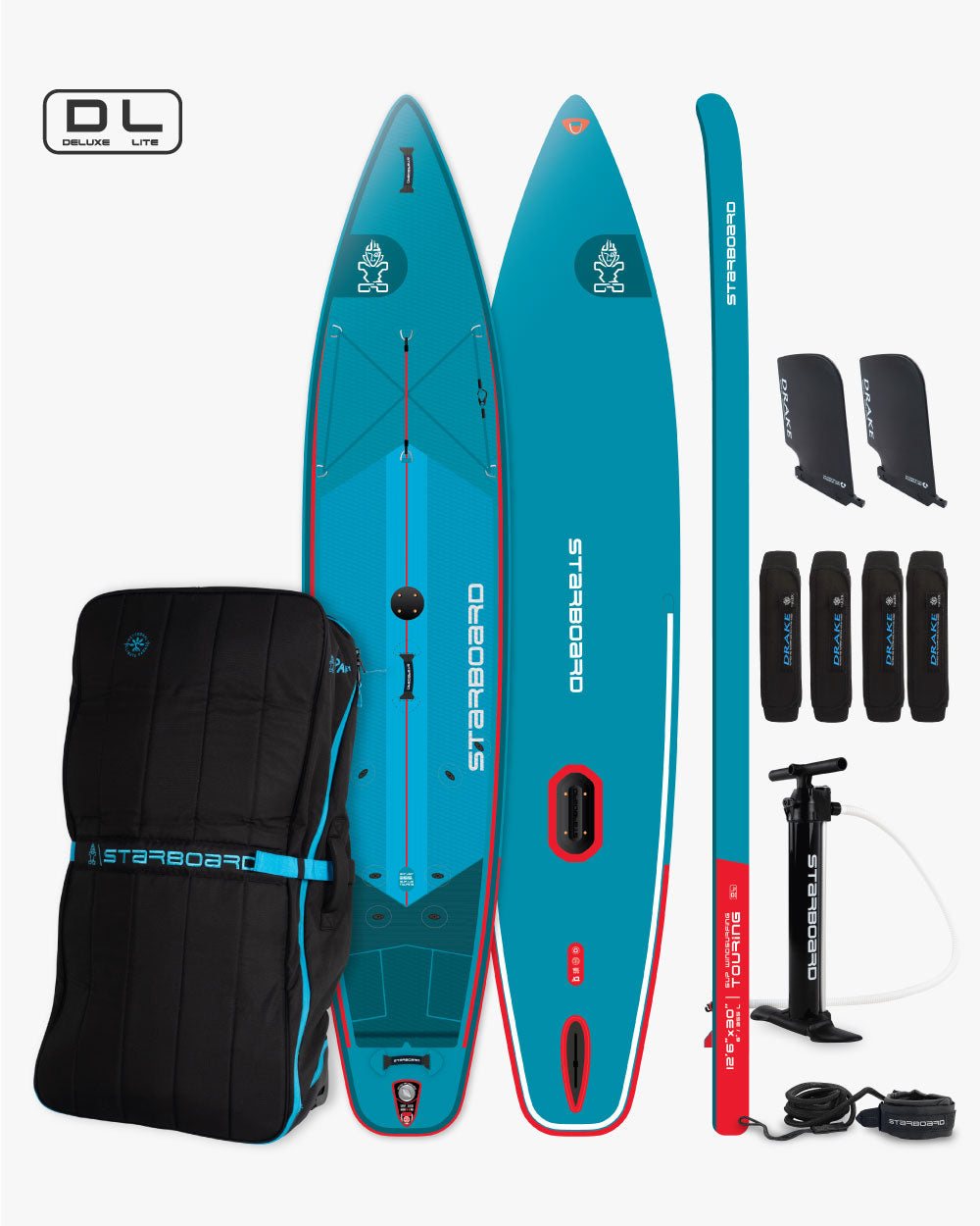 Touring 12'6 tavola SUP windsurf gonfiabile Deluxe Lite