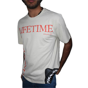 T-SHIRT Shark Once in a Lifetime White